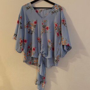 Bell Sleeve Floral Blouse
